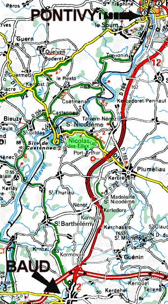 Localisation des gîtes La Sabotière